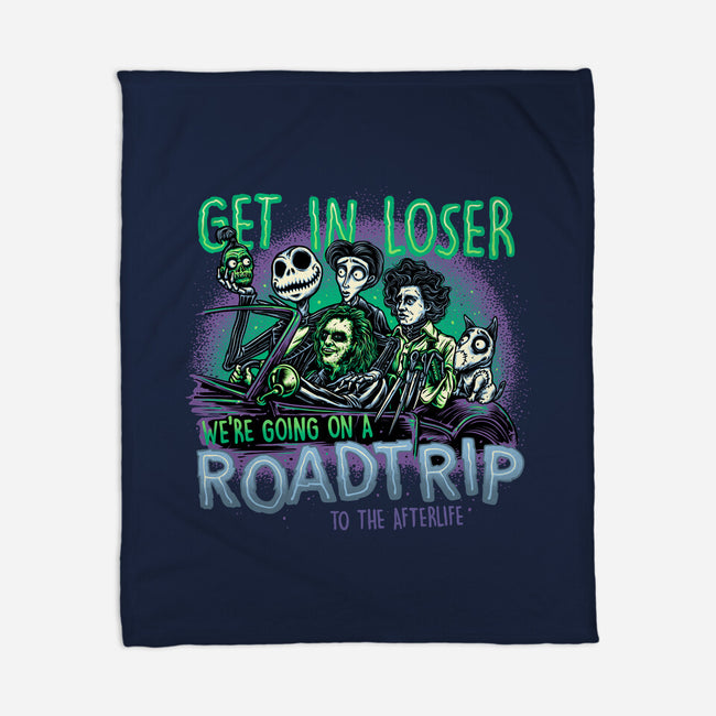 Road Trip To The Afterlife-None-Fleece-Blanket-glitchygorilla