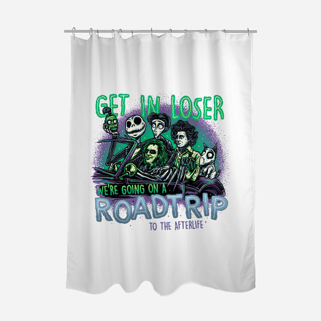 Road Trip To The Afterlife-None-Polyester-Shower Curtain-glitchygorilla