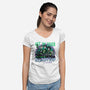 Road Trip To The Afterlife-Womens-V-Neck-Tee-glitchygorilla