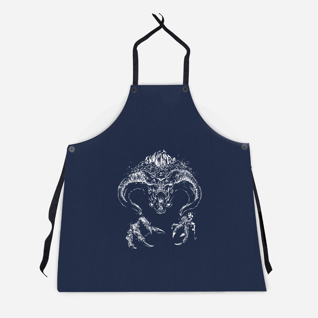 Demon Behind The Shadows-Unisex-Kitchen-Apron-DrMonekers