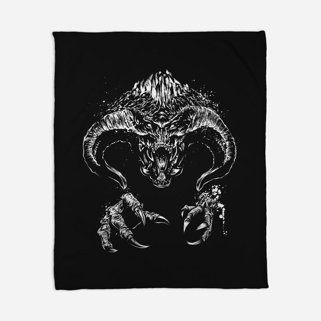 Demon Behind The Shadows-None-Fleece-Blanket-DrMonekers