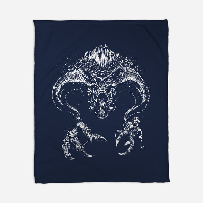 Demon Behind The Shadows-None-Fleece-Blanket-DrMonekers