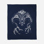 Demon Behind The Shadows-None-Fleece-Blanket-DrMonekers