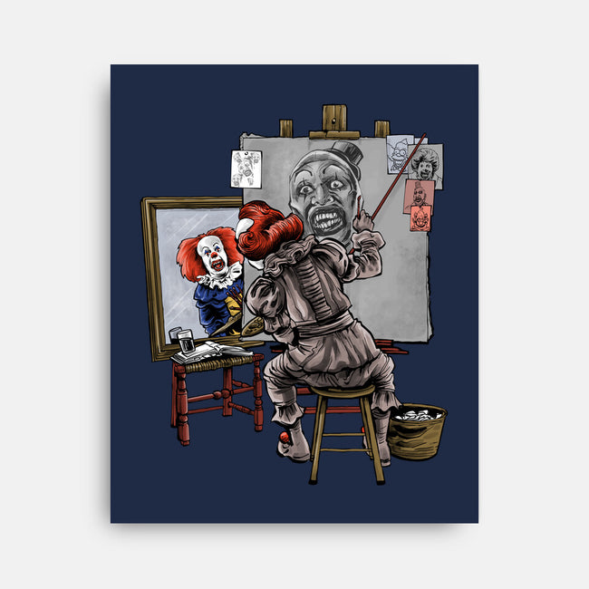 Triple Clown Portrait-None-Stretched-Canvas-zascanauta