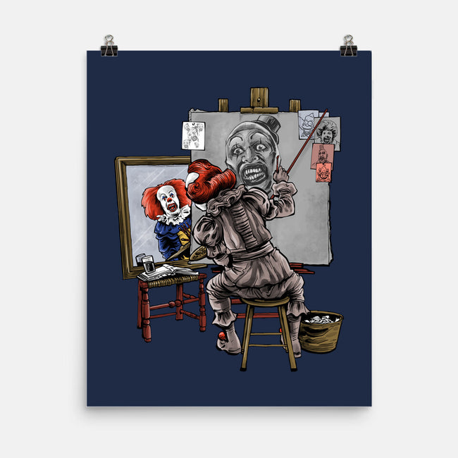 Triple Clown Portrait-None-Matte-Poster-zascanauta