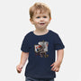 Triple Clown Portrait-Baby-Basic-Tee-zascanauta