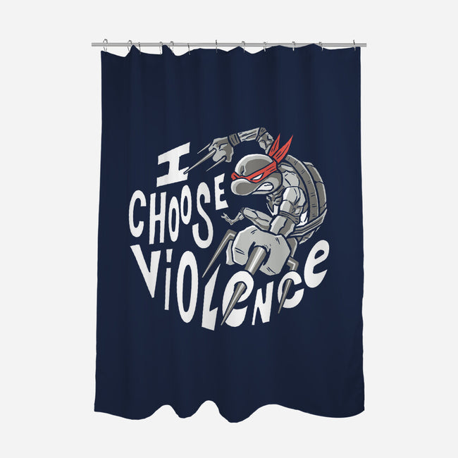 I Choose Violence Turtle-None-Polyester-Shower Curtain-naomori