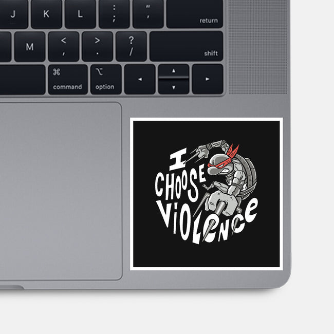 I Choose Violence Turtle-None-Glossy-Sticker-naomori