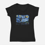 Starry Wild Night-Womens-V-Neck-Tee-Wenceslao A Romero