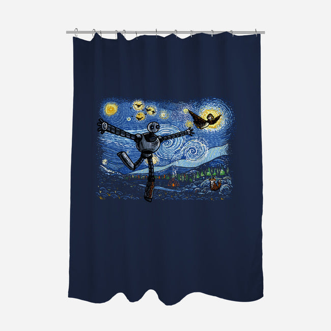 Starry Wild Night-None-Polyester-Shower Curtain-Wenceslao A Romero