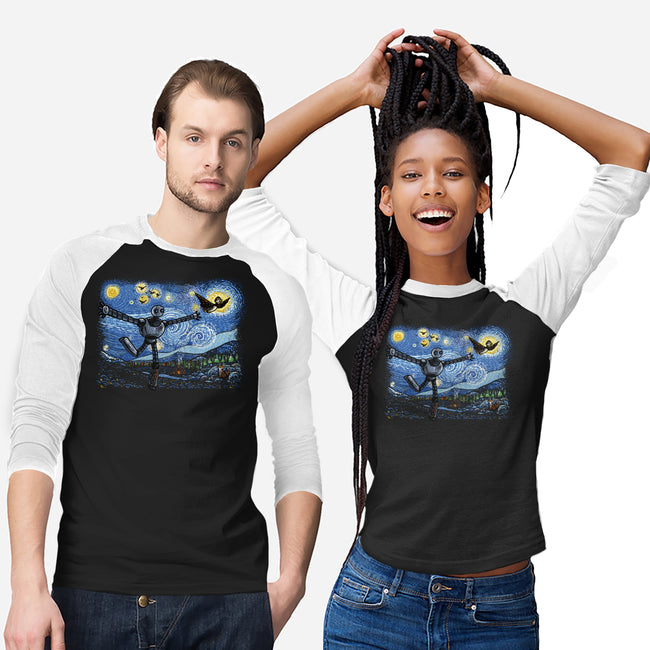 Starry Wild Night-Unisex-Baseball-Tee-Wenceslao A Romero