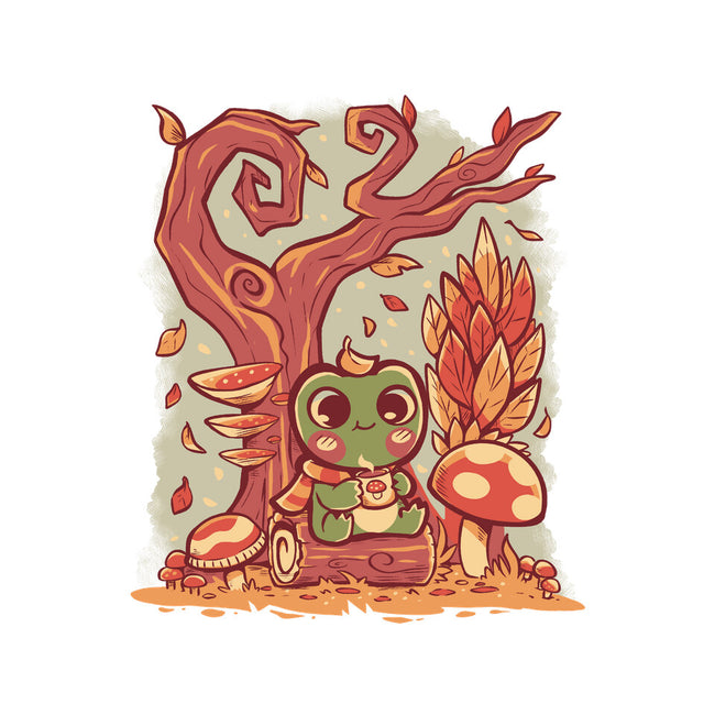 Cozy Autumn Days Frog-None-Glossy-Sticker-TechraNova