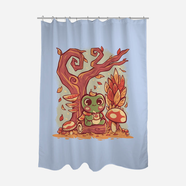 Cozy Autumn Days Frog-None-Polyester-Shower Curtain-TechraNova