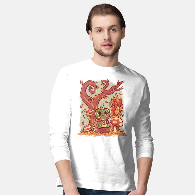 Cozy Autumn Days Frog-Mens-Long Sleeved-Tee-TechraNova