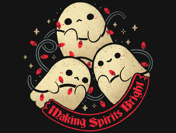 Cute Ghosts Making Spirits Bright