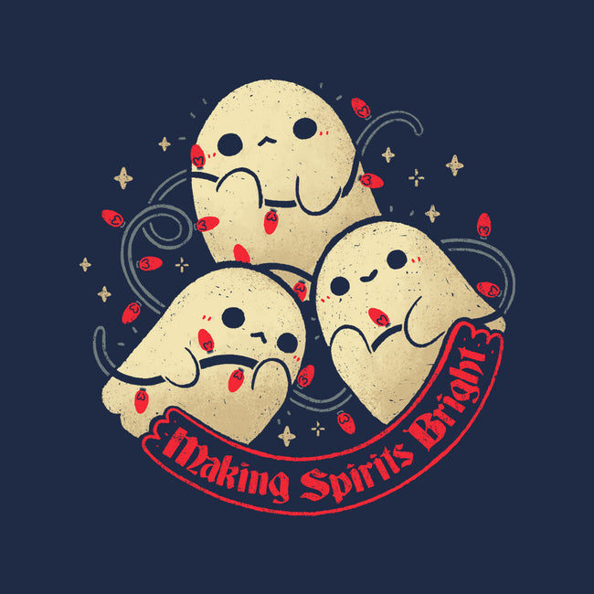 Cute Ghosts Making Spirits Bright-Womens-V-Neck-Tee-xMorfina