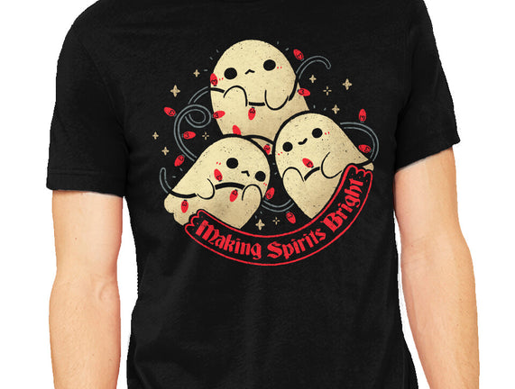 Cute Ghosts Making Spirits Bright