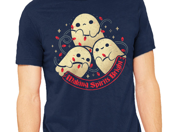 Cute Ghosts Making Spirits Bright