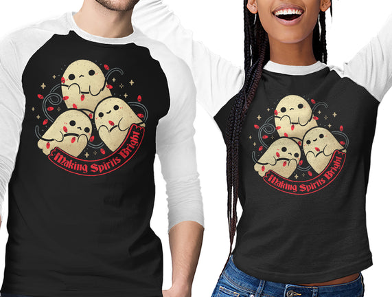 Cute Ghosts Making Spirits Bright