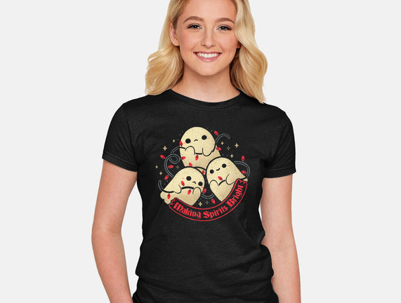 Cute Ghosts Making Spirits Bright