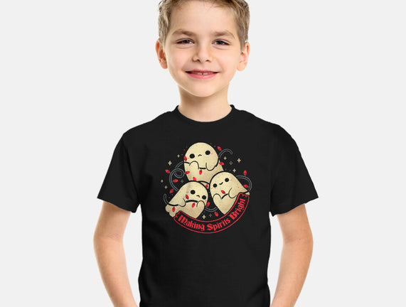 Cute Ghosts Making Spirits Bright