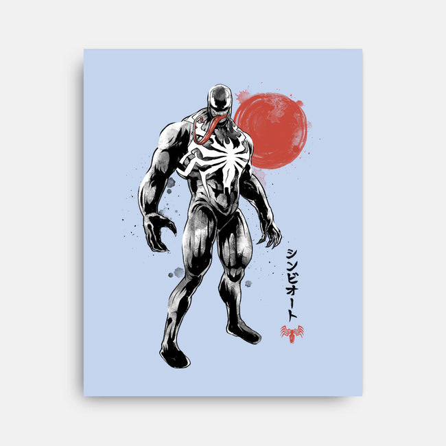 Dark Symbiote Sumi-e-None-Stretched-Canvas-Astrobot Invention