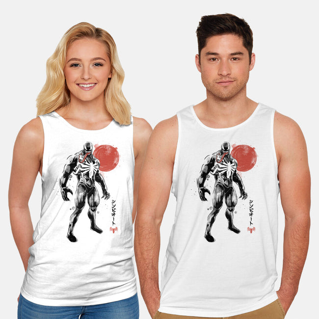 Dark Symbiote Sumi-e-Unisex-Basic-Tank-Astrobot Invention