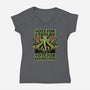 Vote Cthulhu Destruction-Womens-V-Neck-Tee-Studio Mootant