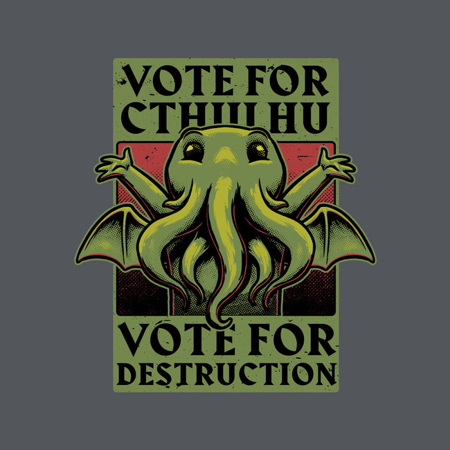 Vote Cthulhu Destruction-None-Removable Cover w Insert-Throw Pillow-Studio Mootant