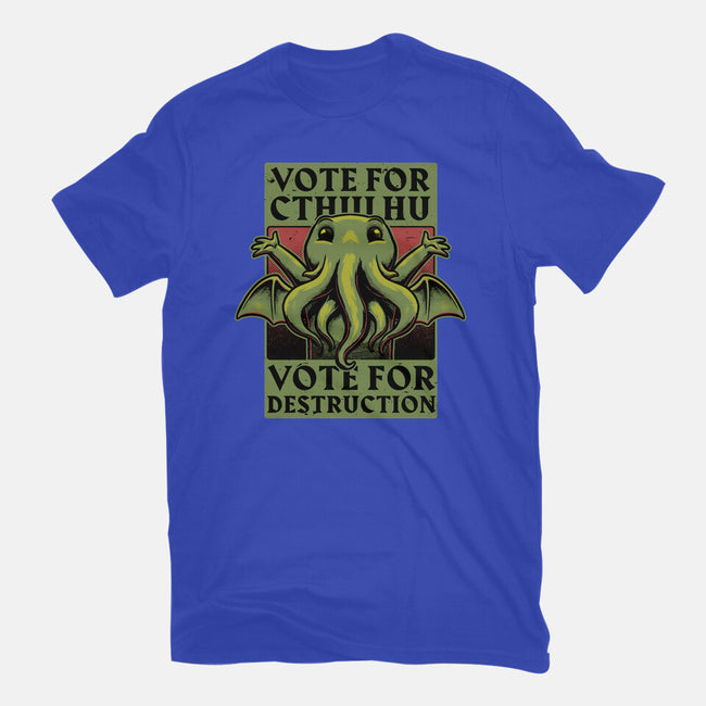 Vote Cthulhu Destruction-Youth-Basic-Tee-Studio Mootant