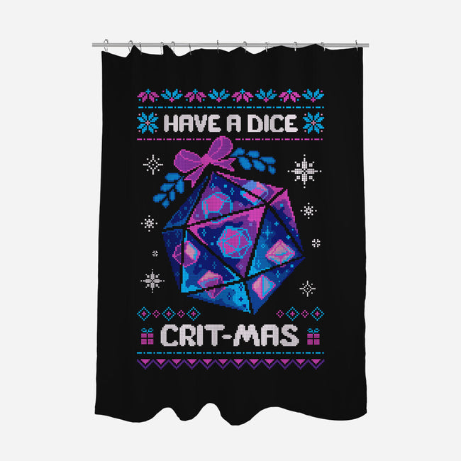 Have A Dice Crit-mas-None-Polyester-Shower Curtain-ricolaa