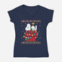 Waiting For Christmas-Womens-V-Neck-Tee-Vallina84