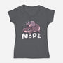 No Moo-Womens-V-Neck-Tee-Wenceslao A Romero