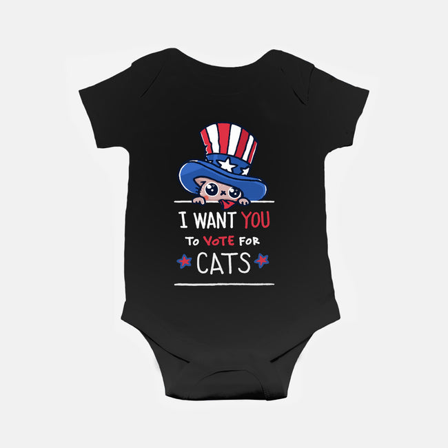 You Should Vote For Cats-Baby-Basic-Onesie-Wenceslao A Romero