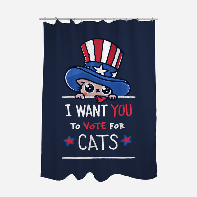 You Should Vote For Cats-None-Polyester-Shower Curtain-Wenceslao A Romero