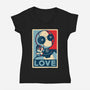 More Than Programmed-Womens-V-Neck-Tee-Wenceslao A Romero