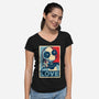 More Than Programmed-Womens-V-Neck-Tee-Wenceslao A Romero