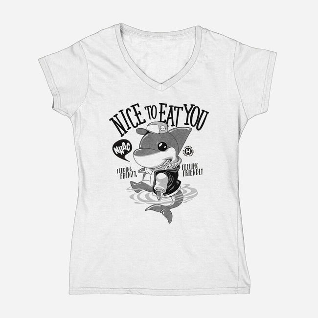 Nice To Eat You-Womens-V-Neck-Tee-Estudio Horta