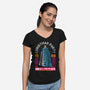 Nakatomi Party 88-Womens-V-Neck-Tee-rocketman_art