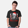 Make It Snow Christmas-Mens-Basic-Tee-rocketman_art