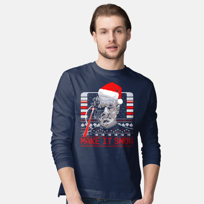 Make It Snow Christmas-Mens-Long Sleeved-Tee-rocketman_art