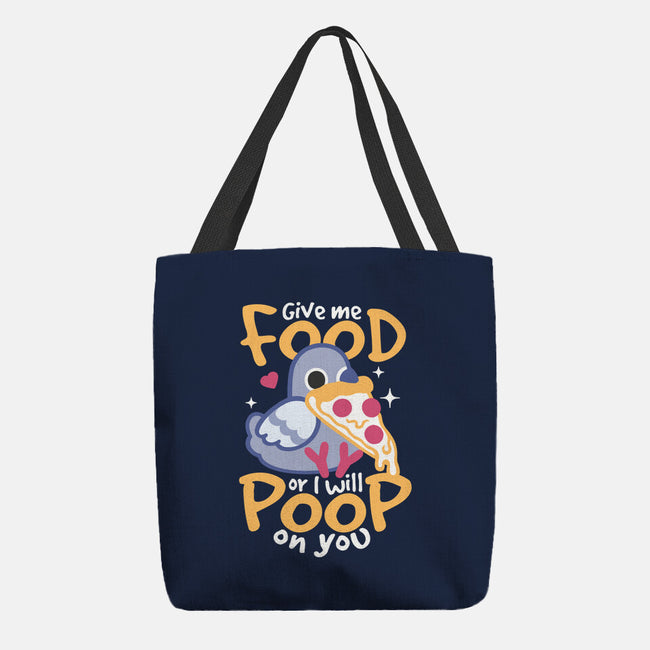 Hungry Pigeon Pizza-None-Basic Tote-Bag-NemiMakeit