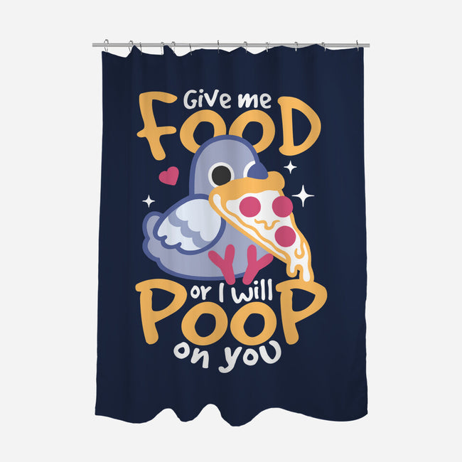 Hungry Pigeon Pizza-None-Polyester-Shower Curtain-NemiMakeit