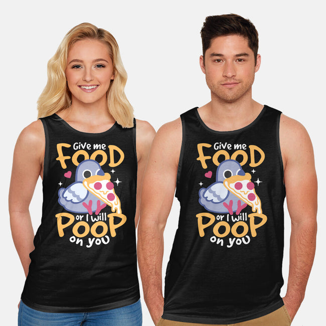 Hungry Pigeon Pizza-Unisex-Basic-Tank-NemiMakeit