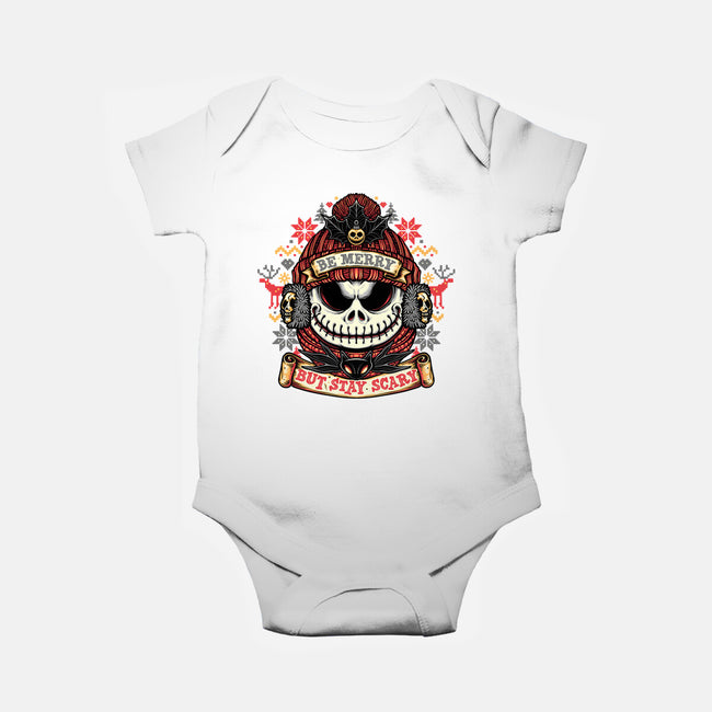 Merry And Scary-Baby-Basic-Onesie-glitchygorilla