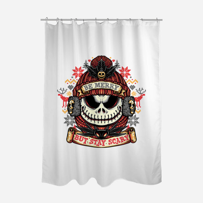 Merry And Scary-None-Polyester-Shower Curtain-glitchygorilla