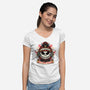 Merry And Scary-Womens-V-Neck-Tee-glitchygorilla