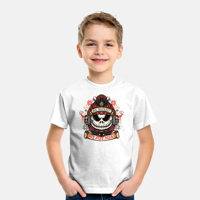 Merry And Scary-Youth-Basic-Tee-glitchygorilla