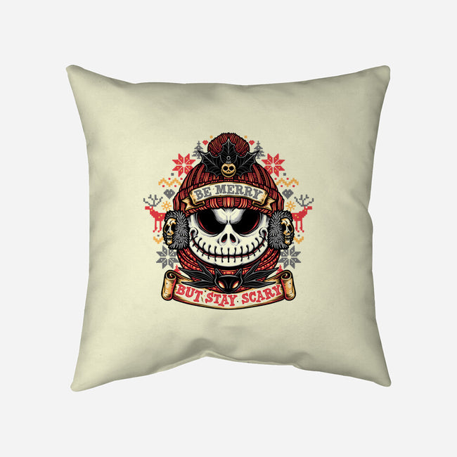 Merry And Scary-None-Removable Cover w Insert-Throw Pillow-glitchygorilla