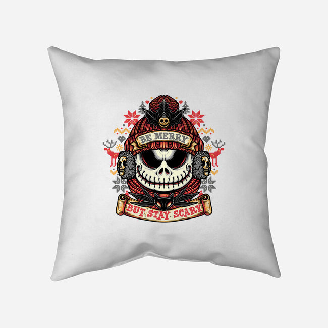 Merry And Scary-None-Removable Cover w Insert-Throw Pillow-glitchygorilla